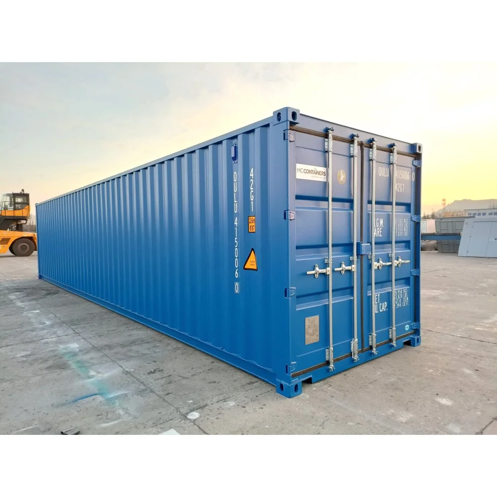 CONTENTOR MARÍTIMO 40 PÉS HIGH CUBE AZUL O contentor marítimo de 40 pés High Cube