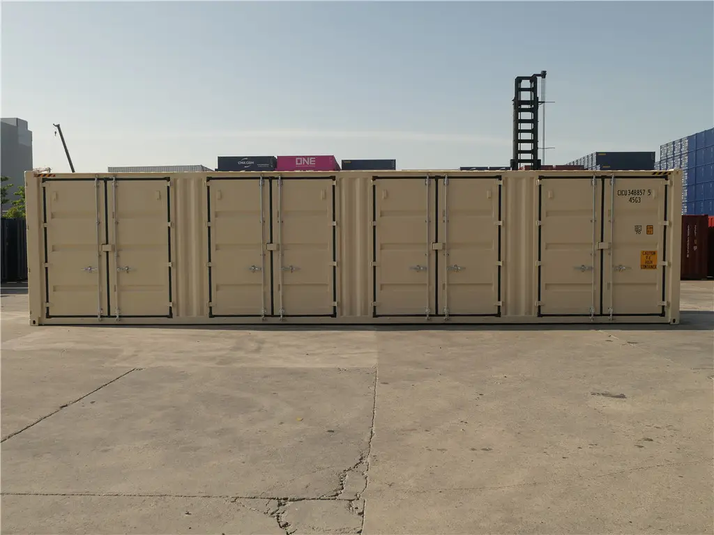 CONTENTOR DE 40 PÉS COM PORTA LATERAL
