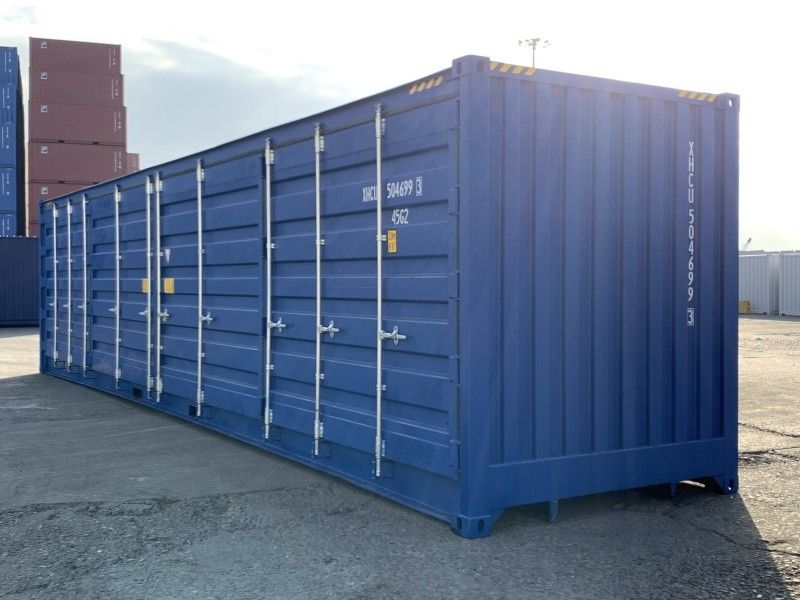 Contentor marítimo de 40 pés High Cube com portas laterais - Image 2