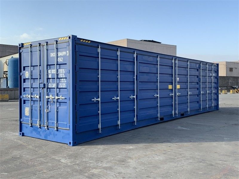 Contentor marítimo de 40 pés High Cube com portas laterais